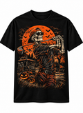 Skeleton Golfer Halloween T-Shirt – Spooky Vintage Golf Tee