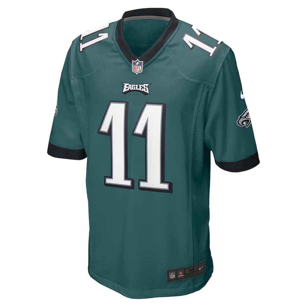 Men's Philadelphia Eagles A.J. Brown Midnight Green Game Jersey