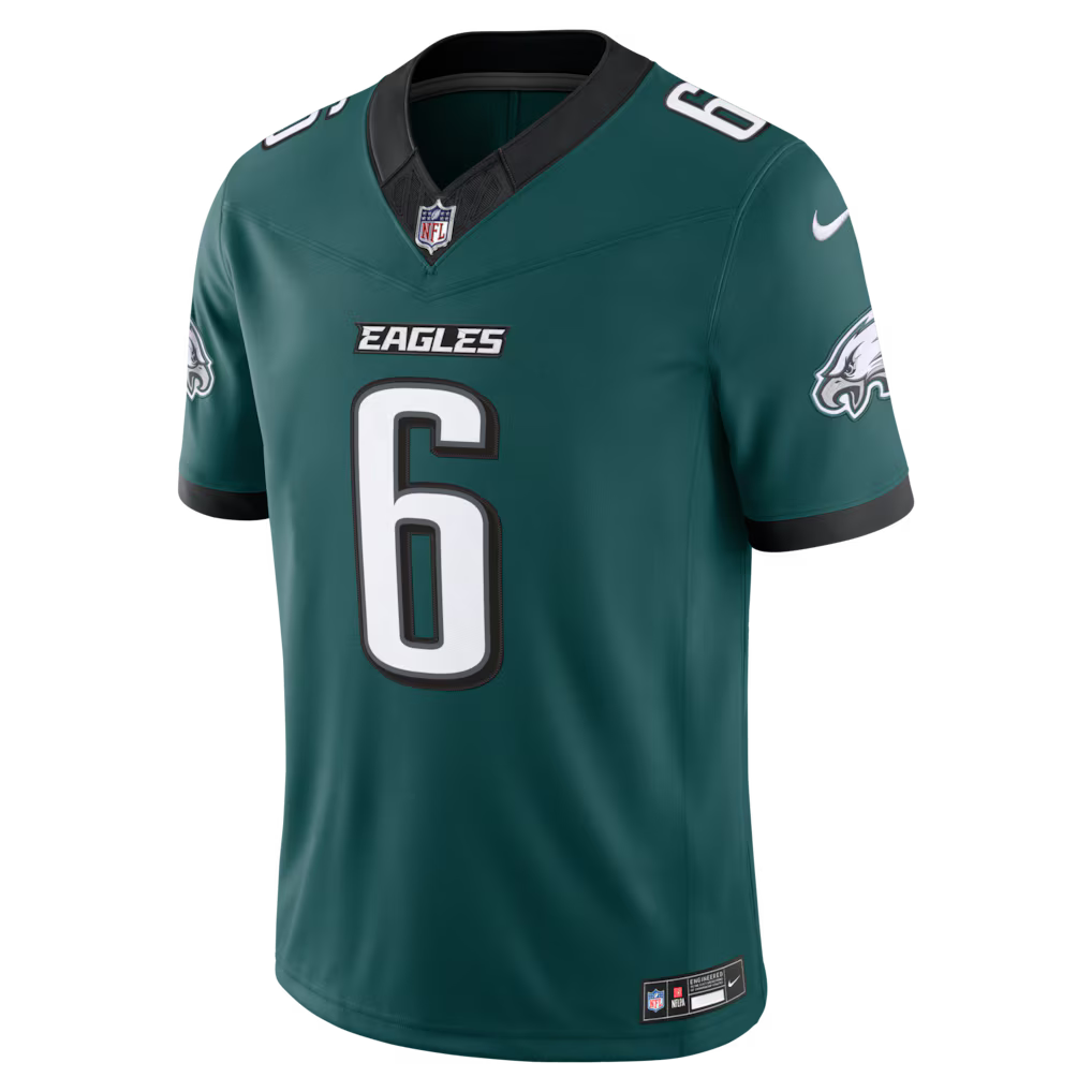 Men's Philadelphia Eagles DeVonta Smith Midnight Green Team Vapor F.U.S.E. Stitched Limited Jersey