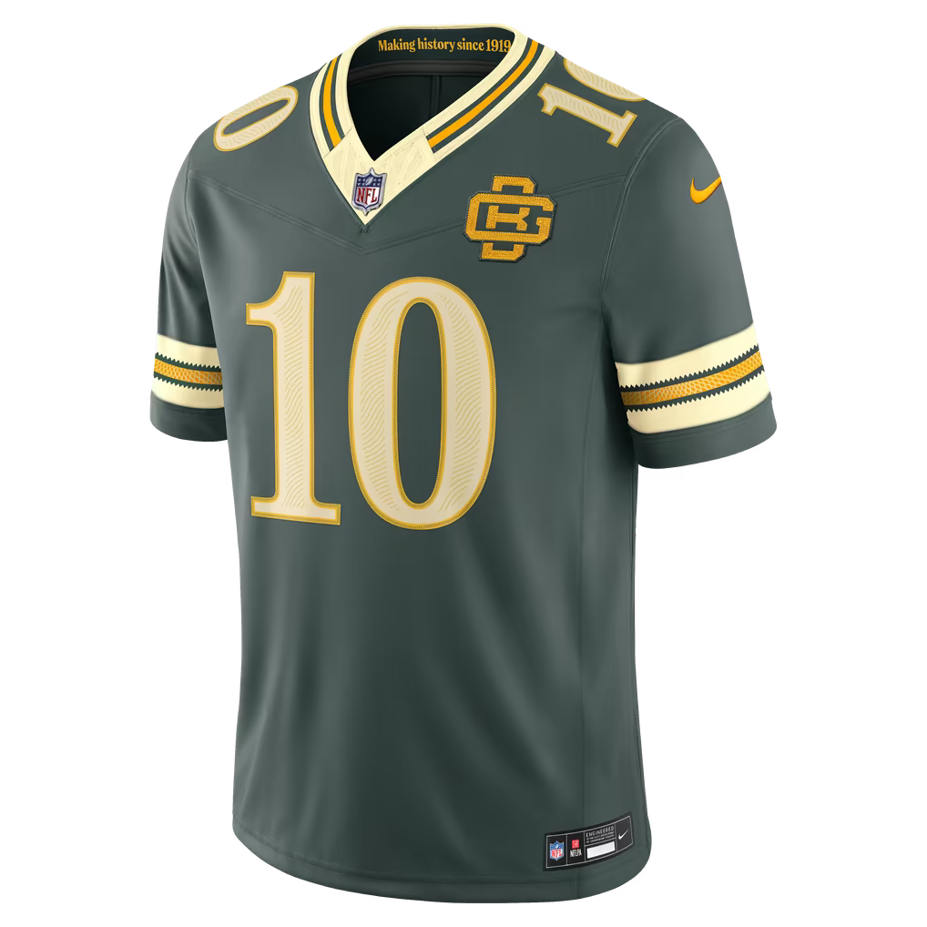 Men's Jordan Love Green Bay Packers 2026 Rivalries Collection Stitched Limited Jersey - Green